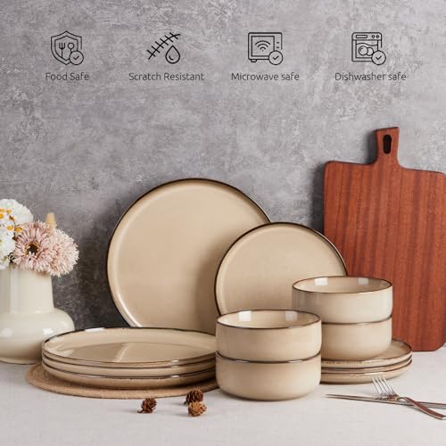 24 Piece Plates and Bowls Set