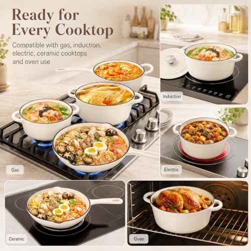 Enameled Cast Iron Cookware Set