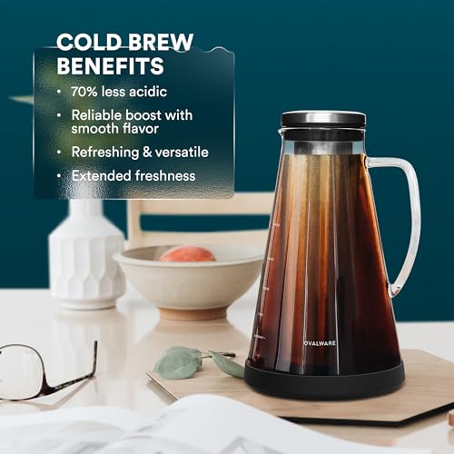 Airtight Cold Brew Coffee Maker with Tea Infuser & Spout 1.5L (51 Ounces)