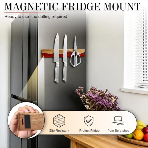 16" Magnetic Knife Holder for Wall (Red)