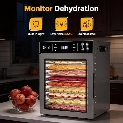 400W Food Dehydrator with 10 Trays for Jerky