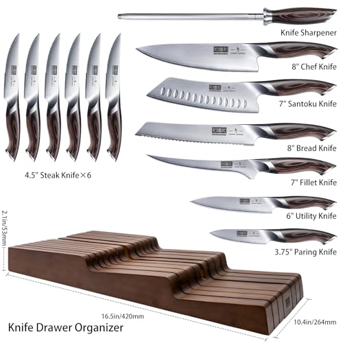 Kitchen Knife Set with Block