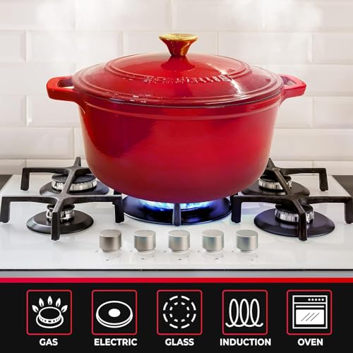 7.5 QT Enameled Cast Iron Dutch Oven