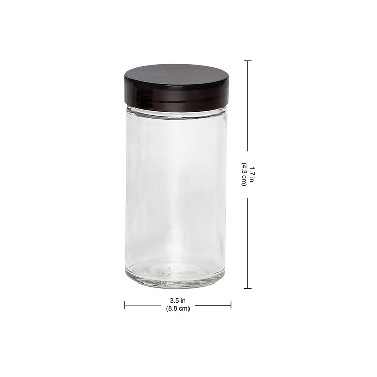 5244227 Empty Jars With Black Cap