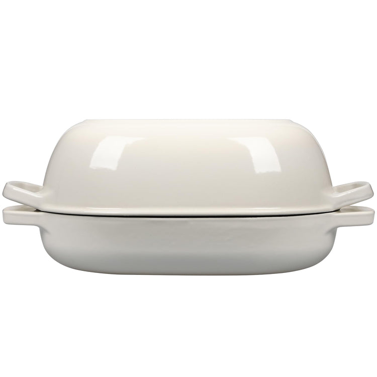 Enameled Cast Iron Oval Dutch Oven Pot with Lid