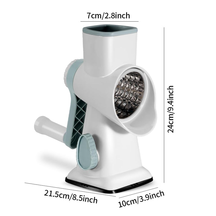 Cheese Grater Hand Crank Rotary Vegetables Shredder with Handle