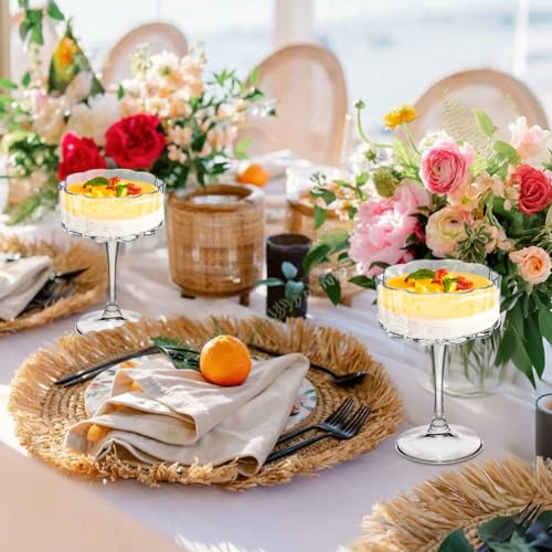 Vintage Champagne Coupes Glass Cute Martini Cocktail Glasses (12 Count)