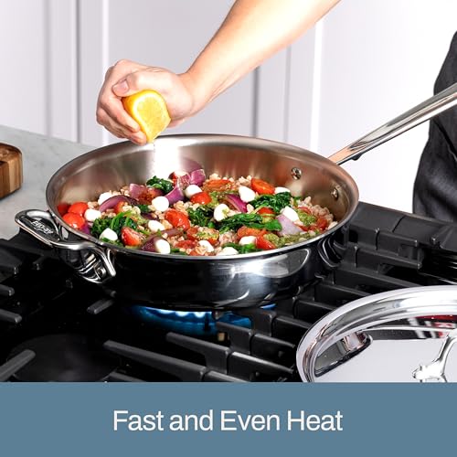 D3 Stainless Steel 4 Qt Sauté Pan with Lid