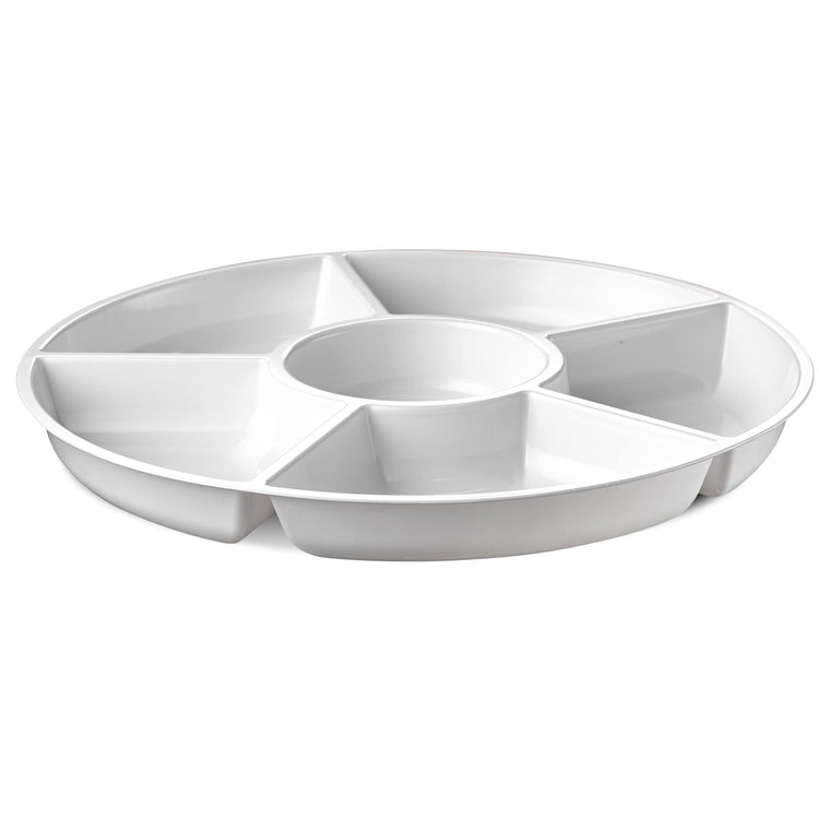 6 Sectional Round Plastic Serving Tray