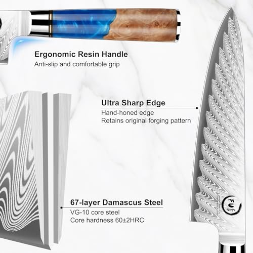 Damascus Chef Knife 8 Inch