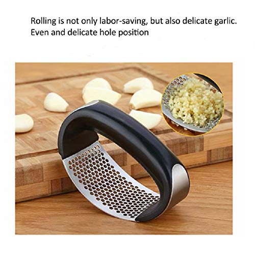 Garlic press kitchen tool garlic peeler stainless steel professional ginger crusher ergonomic labor