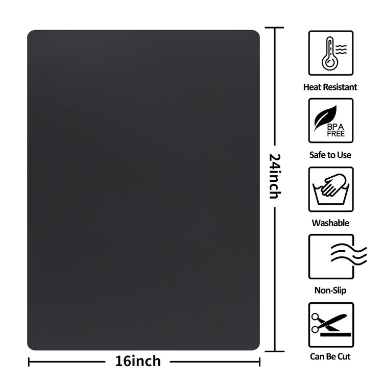 Silicone Mats for Kitchen Counter Thicker Extra Large Heat Resistant Mats Countertop Protector Liners for Bottom of Oven Air Fryer Coffee Maker