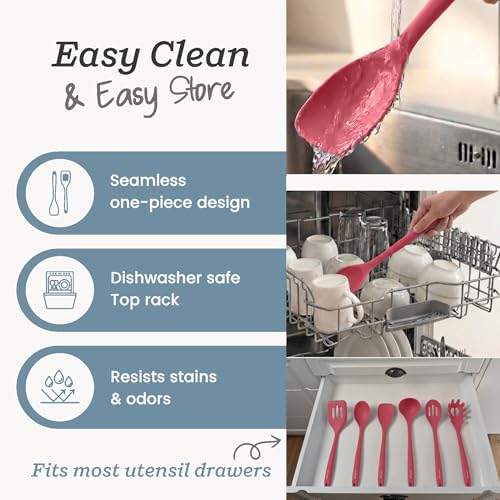 Starpack Like a Boss XL Silicone Cooking Utensils Set (Earthy Pink / XL Size Set of 6, 13")