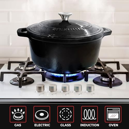 6 Quart Enameled Cast Iron Pot Dutch Oven
