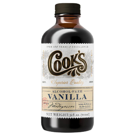 Cook's, Alcohol Free Pure Vanilla Flavoring, for Cooking, Baking, Desserts, Madagascar Vanilla Non-Alcoholic Extract Alternative, 32oz - Nestoria