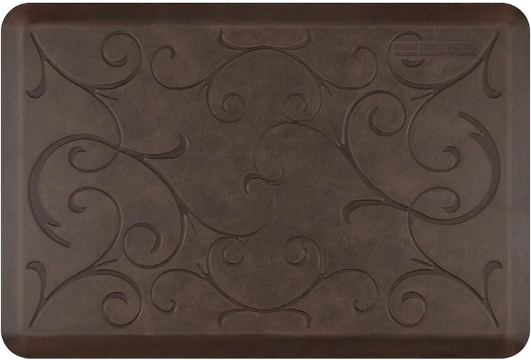 WellnessMats Bella Collection Anti-Fatigue Floor Mat, Polyurethane – Ergonomic Support Pad for Home, Kitchen, Garage, Office Standing Desk – Water Resistant - Made in USA
