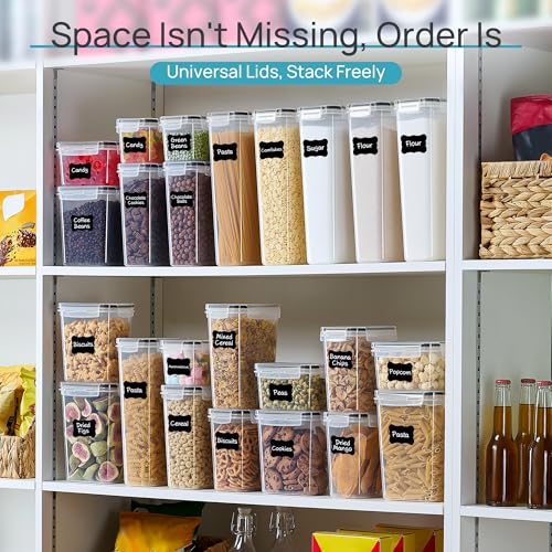 Airtight Food Storage Containers with Lids (Black)