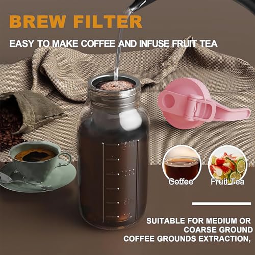 Cold Brew Coffee Maker (64 Ounces / Pink)