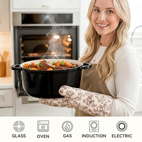 6.5 Quart Dutch Oven Pot with Lid (6.5 QT / Black)