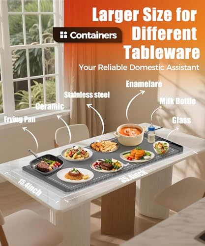 Warming Mat for Food (Dark Grey / 36x15 Inch)