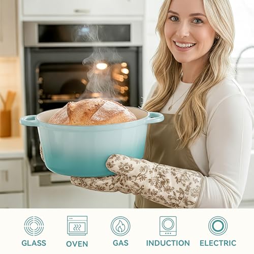 6 Quart Dutch Oven Pot with Lid (6 QT / Verdant)
