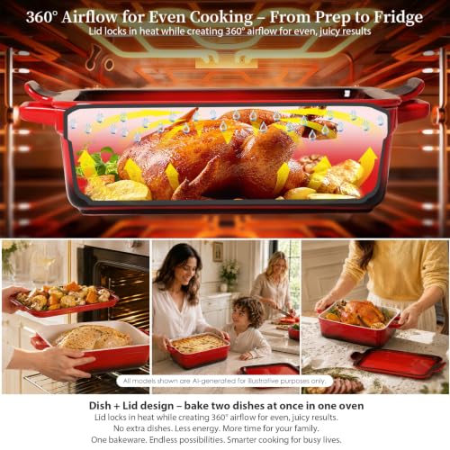 Ceramic Casserole Dish with Lid 6 Pcs (6 Count)