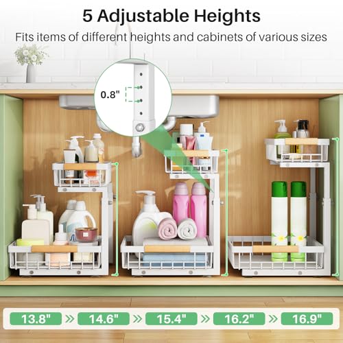 Under Sink Organizer (White / 1 Pack)