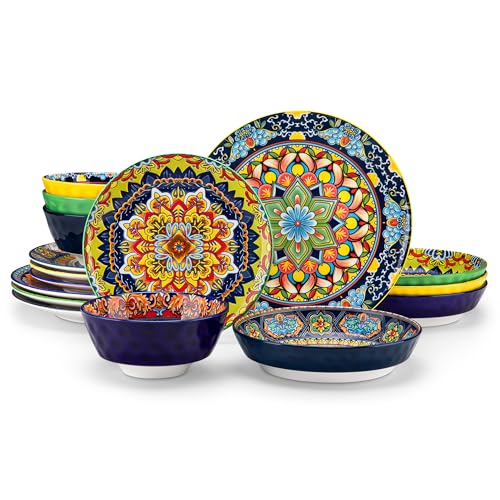 16 Pieces Plates and Bowls Set (Service for 4 (16 PCS))