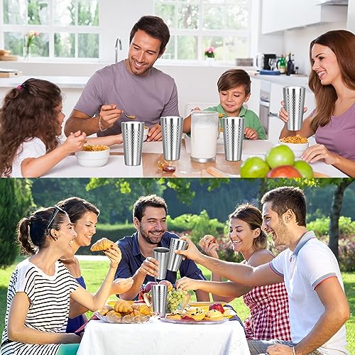 Metal Cup 19 oz Insulated Tumbler (diamond-patterned / 19oz,8pcs)