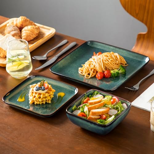 Stern Green Dinnerware Set for 4 (Green / Service for 4 (12 Pcs))