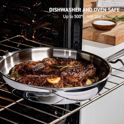 Pro Tri Ply Stainless Steel Sauté Pan with Lid