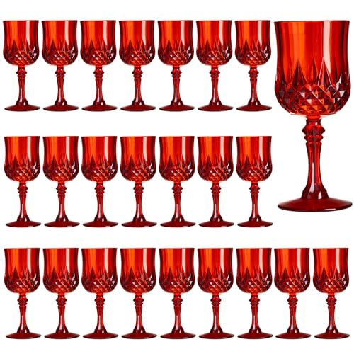 7OZ Plastic Wine Glasses (24 Count)