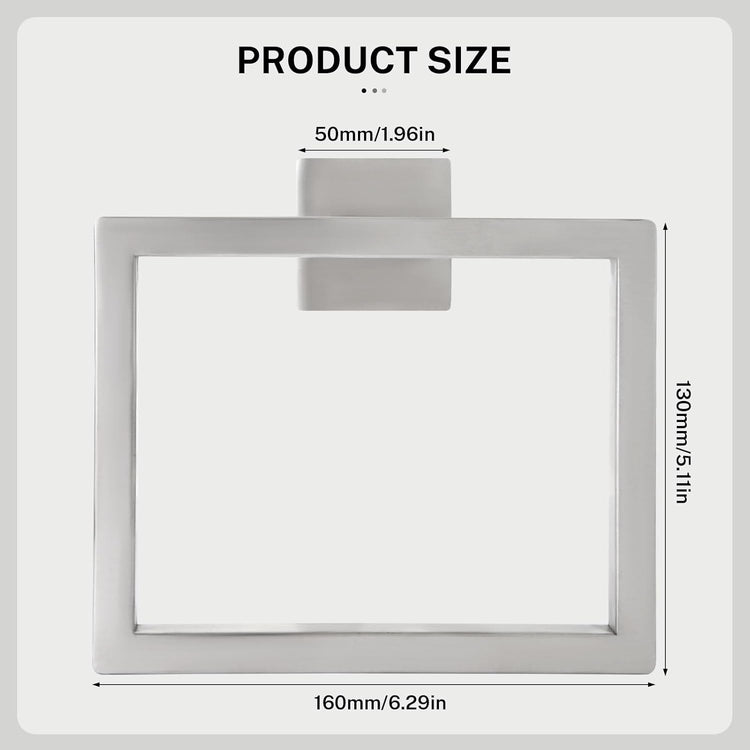 Brushed Nickel Towel Ring Towel Holder for Bathroom Bath Towel Hanger SUS304 Stainless Steel Bathroom Hardware Accessories Wall-Mounted