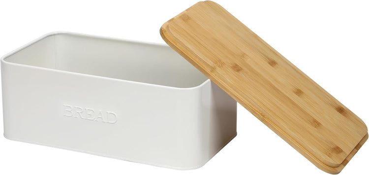 White Bread Box for Kitchen Countertop
