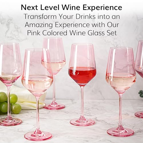Pink Wine Glasses Stemware Collection (6 Count)