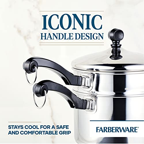 Classic Series Double Boiler and Saucepan with Lid