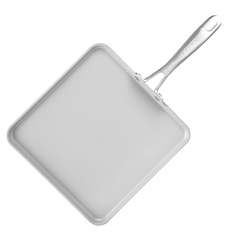 CeraTerra Ceramic Nonstick Square Griddle Pan