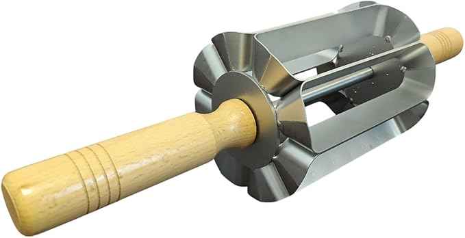 OCS Parts Stainless Steel Revolving Oblong Dough Cutter | 5-Inch Blade Professional Grade Heavy Duty Long John Dough Roller Cutter for Maple Bars and Cream Stick Donuts