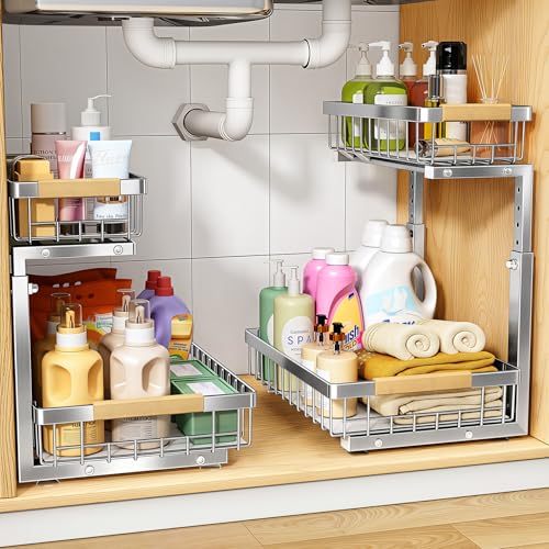 Under Sink Organizer (Large-2-Pack / Silver)