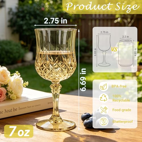 24Pack Plastic Wine Glasses (24 Count)