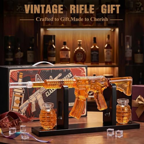 AR15 Whiskey Gun Decanter Set for Men
