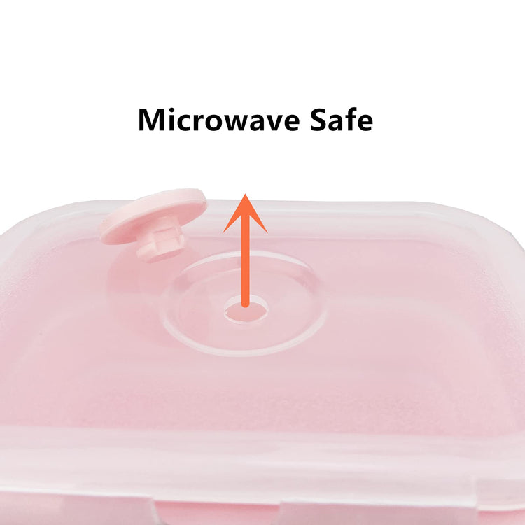 3piece Collapsible Food Storage Containers with Lids (3 Count)