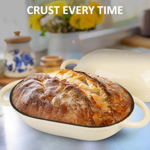 Dutch Oven for Bread Baking (Cream White / 2 QT)