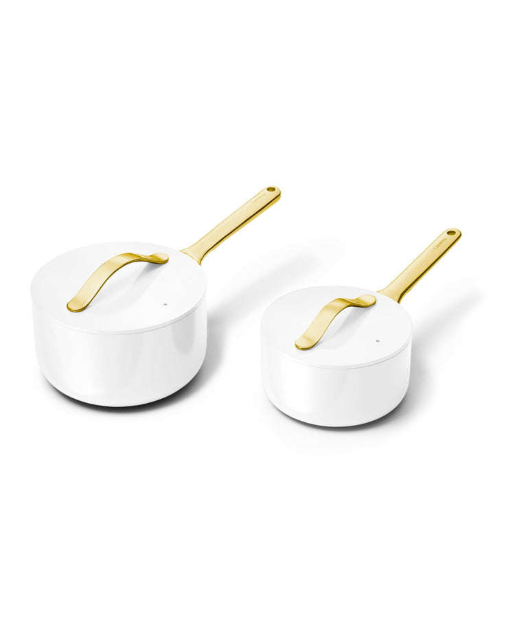 Non Stick Ceramic Sauce Pans with Lids (2 Count)