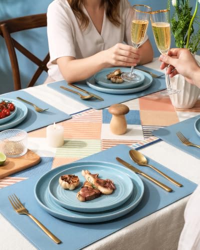 Ceramic Dinnerware Sets for 8 (Ice Blue)