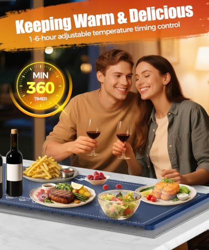 Warming Mat for Food (Dark Blue / 36x15 Inch)