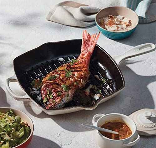 Enameled Cast Iron Square Skillet Grill