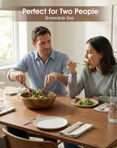 Wooden Salad Bowls Set of 3 (Brown 3 Sizes(set of 3))
