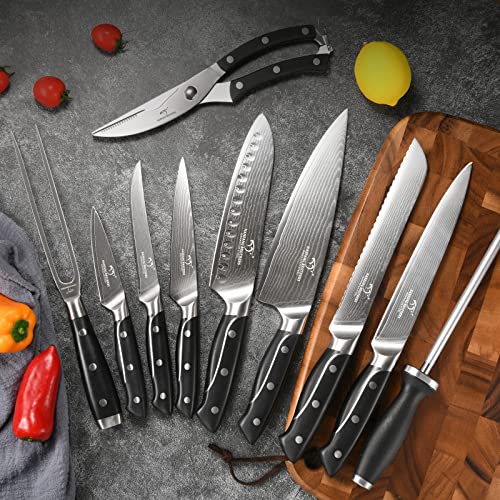 18 Pieces Damascus Kitchen Knife Set
