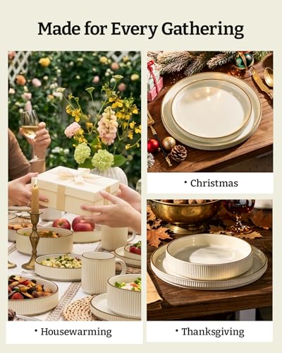 Star Stoneware Dinnerware Sets with Pasta Bowls (16 Count)